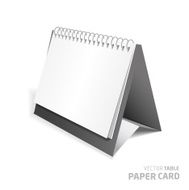 3d table paper card isolated on a grey background N2