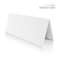 3d table paper card isolated on a grey background N3