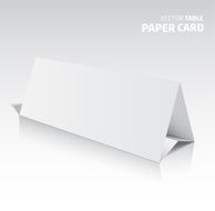 3d table paper card isolated on a grey background N4