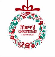Christmas illustration Vector set of icons N5