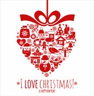 Christmas design icons set N9