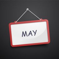 May hanging sign
