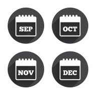 Calendar September November October December N4