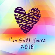 New Year card with the valentine heart N2