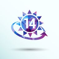 Heart shaped clock and calendar with 14 date N5