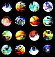 universal modern icons for web and mobile app N18