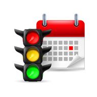 Traffic lights and calendar