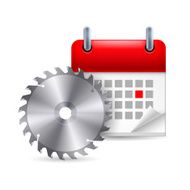 Circular saw and calendar