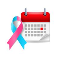 Pink and blue awareness ribbon calendar