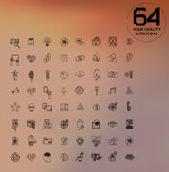 universal modern icons for web and mobile app N24