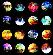 universal modern icons for web and mobile app N41