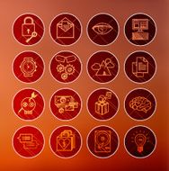Set of 600 universal modern thin line icons for web N8