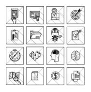 Set of 600 universal modern thin line icons for web N14
