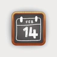 calendar valentine&#039;s day doodle drawing N2