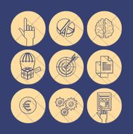 Set of 600 universal modern thin line icons for web N19