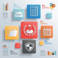 Business concept info graphic design vector N5
