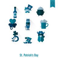 Saint Patricks Day Isolated Icon Set N87