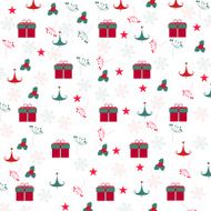 Christmas gift box snowflake tree pattern background