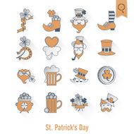Saint Patricks Day Isolated Icon Set N90