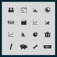 Business and Finance icon set Design N6