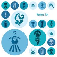 Womans Day Icon Set N33