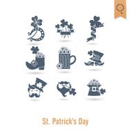 Saint Patricks Day Isolated Icon Set N95