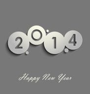 Abstract gray New Years wishes