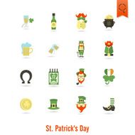Saint Patricks Day Isolated Icon Set N99