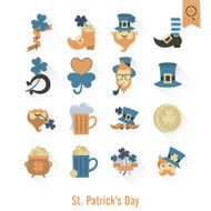 Saint Patricks Day Isolated Icon Set N100