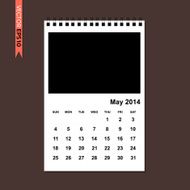 May 2014 calendar vector