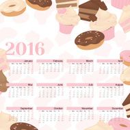 Year Calendar Cake