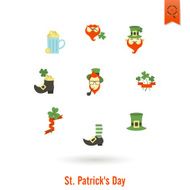 Saint Patricks Day Isolated Icon Set N104