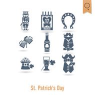 Saint Patricks Day Isolated Icon Set N105