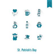 Saint Patricks Day Isolated Icon Set N106