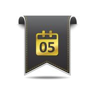 Calender Sign golden Vector Icon Design N3