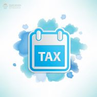 Tax money design Water colour concept clean vector