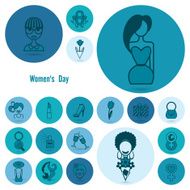 Womans Day Icon Set N37