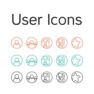 Vector User Icons N2