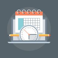 Events Calender flat Style colorful vector icon