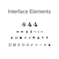 Vector set of interface elements ui kit icons