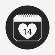 valentine&#039;s day calendar icon N5