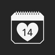 valentine&#039;s day calendar icon N6