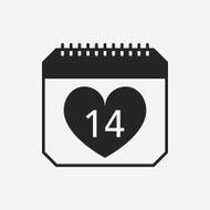 valentine&#039;s day calendar icon N8