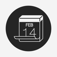 valentine&#039;s day calendar icon N9