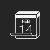 valentine&#039;s day calendar icon N10