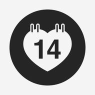 valentine&#039;s day calendar icon N13