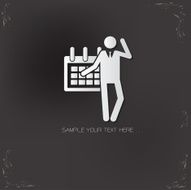 Businessman symbol design on old background vector