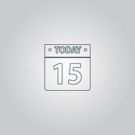 Flat Calendar Icon Vector Illustration N3