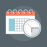 Events Calender flat Style colorful vector icon N2