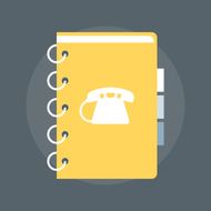 Contact List flat style colorful vector icon